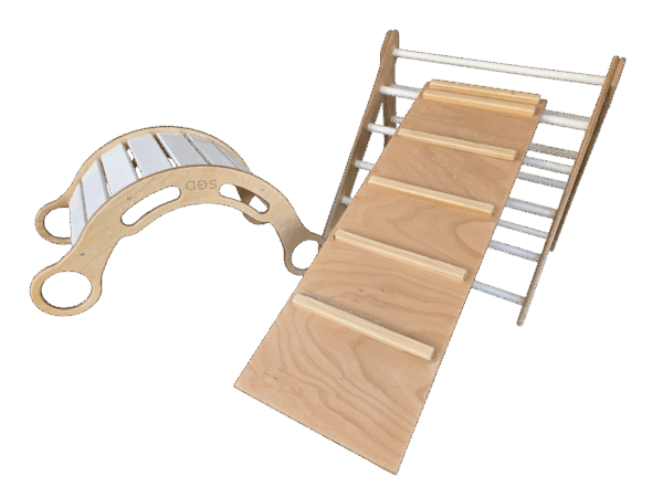 Montessori set (hojdačka, trojuholník, doska)