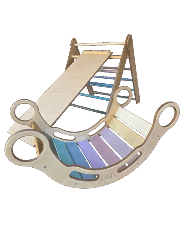 Montessori set (hojdačka, trojuholník, doska)