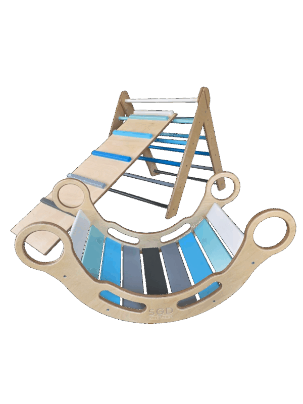 Montessori set (hojdačka, trojuholník, doska)