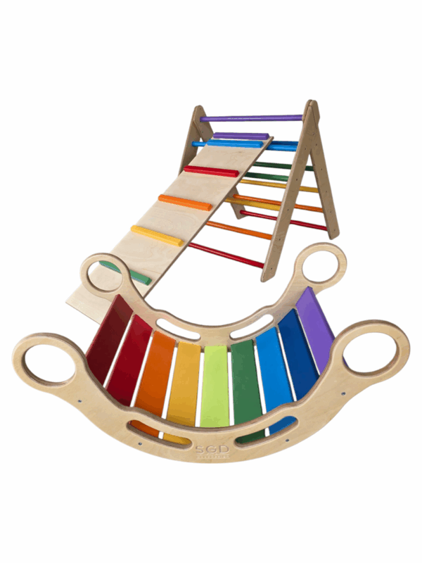 Montessori set (hojdačka, trojuholník, doska)
